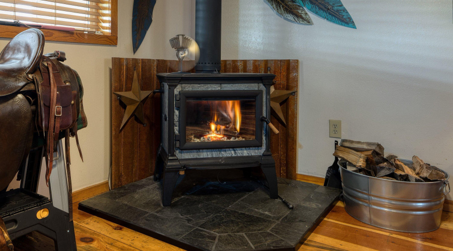 Soapstone wood burning stove