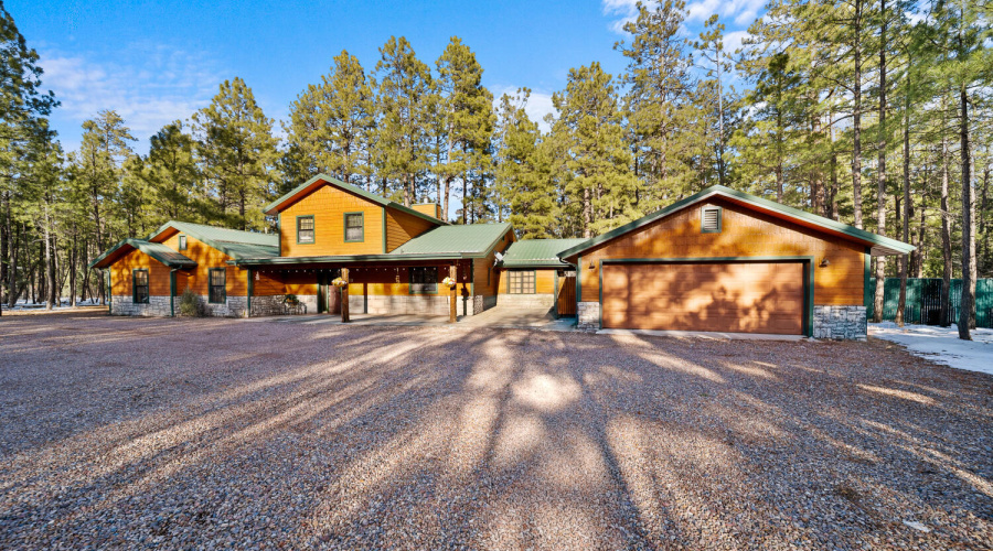 Large concrete covered Porch