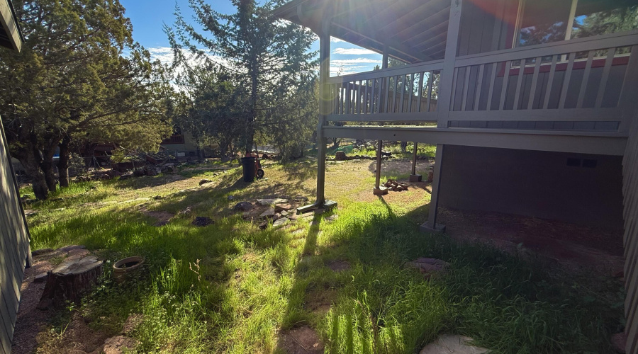 SIDE DECK AND BACK YARD
