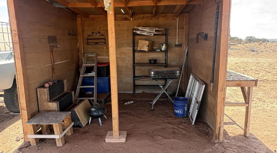 Inside utility building