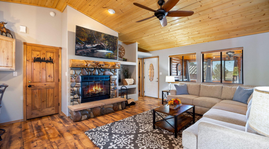 WOOD BURNING FIREPLACE