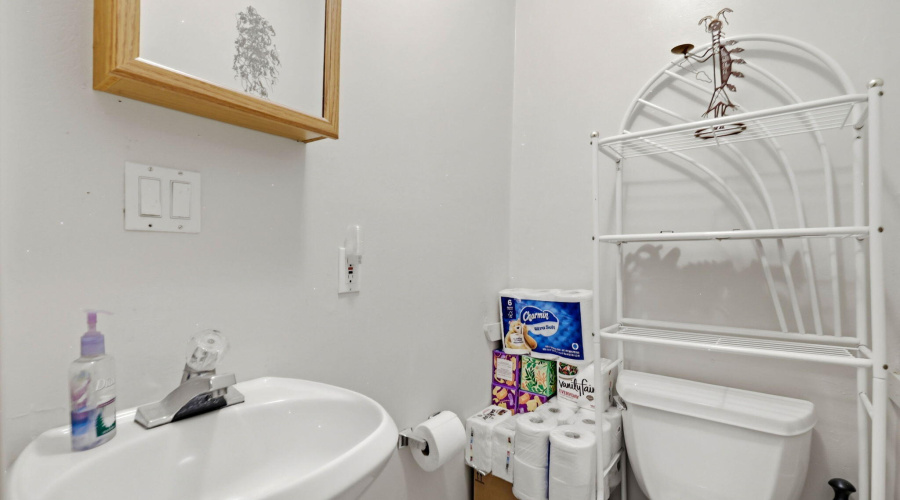 Half bath in garage