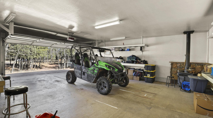 Inside detached garage