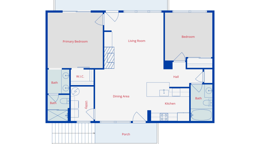 Floor plan view.