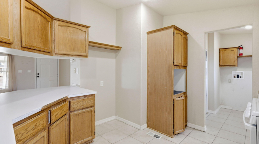 Lots of oak cabinets