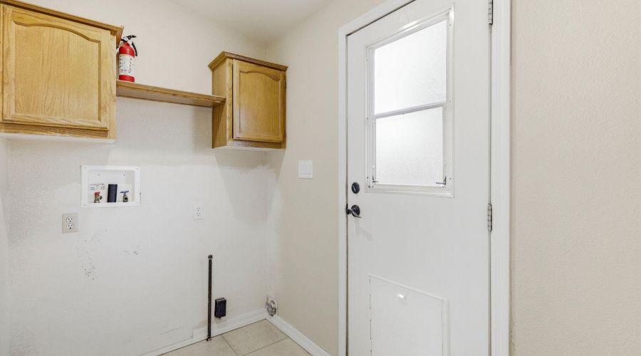 Inside laundry room