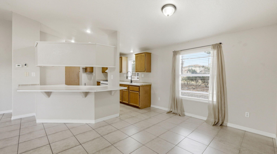 Tiled dining area