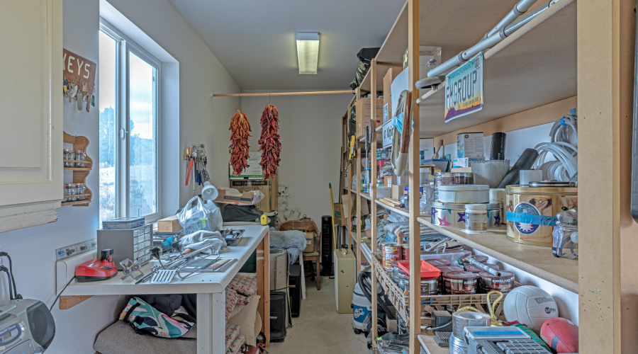Workshop attached to garage