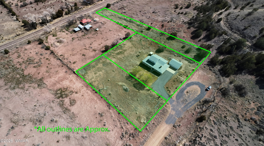 Satellite view with lines