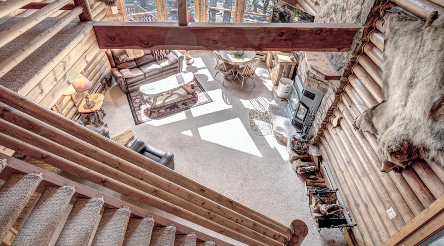 View of Living room From Loft.