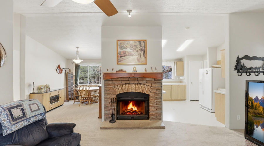 Fireplace and Open Floorplan
