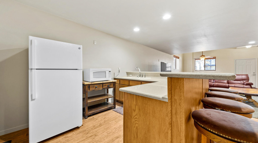 Bar with fridge and sink