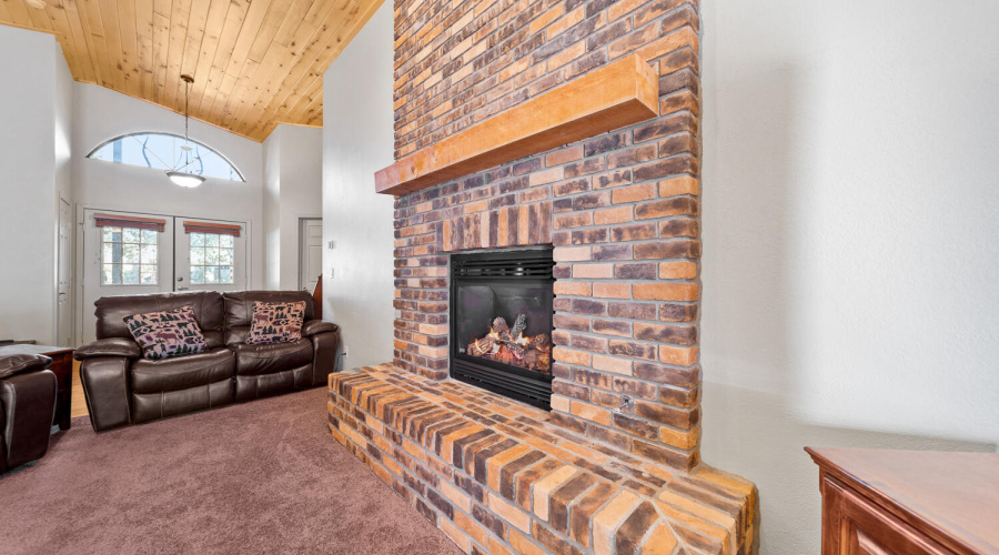 Custom hearth with the fireplace