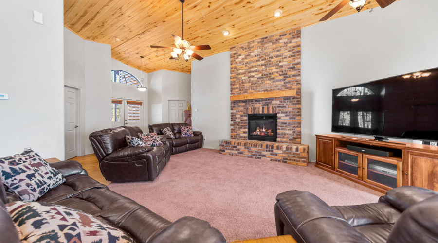 Wood Ceiling in the family area