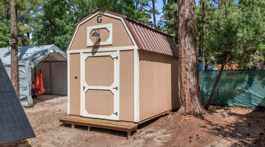 Storage work shed