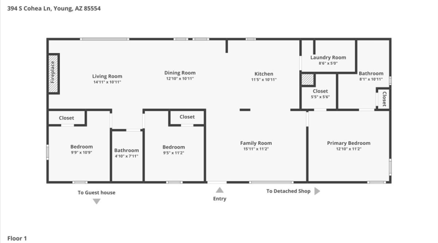 394 Cohea Lane, Young, Arizona 85554, Bedrooms, ,Bathrooms,Residential,For Sale,Cohea,93658