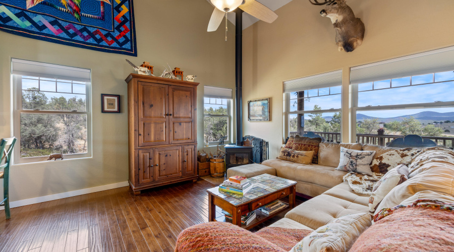 Great Room twd Firewd Burning Stove