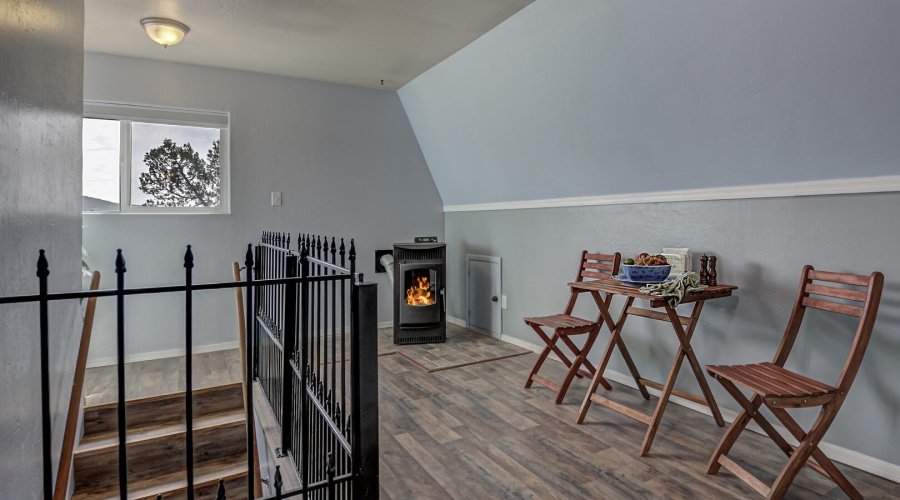 Upstairs kitchen/pellet stove