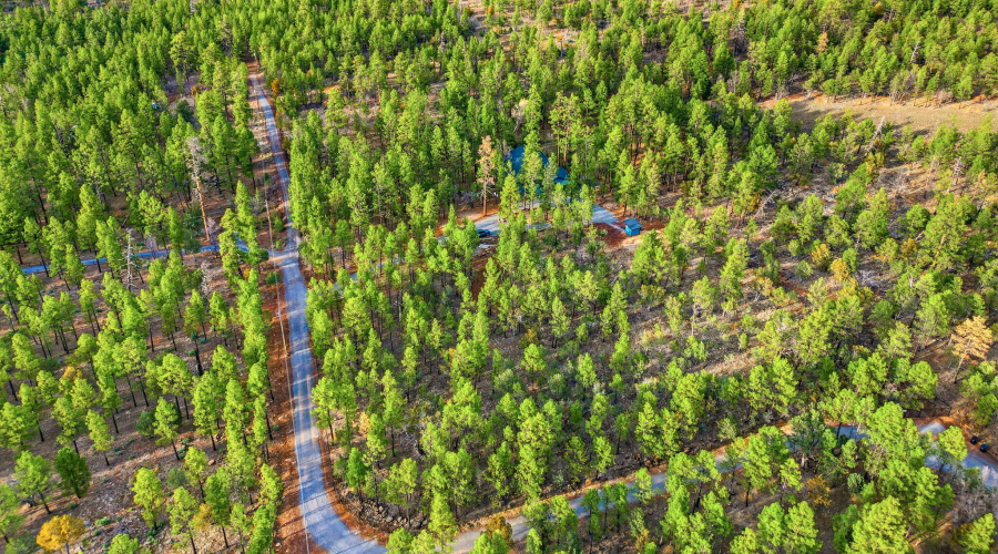 Aerial view of property