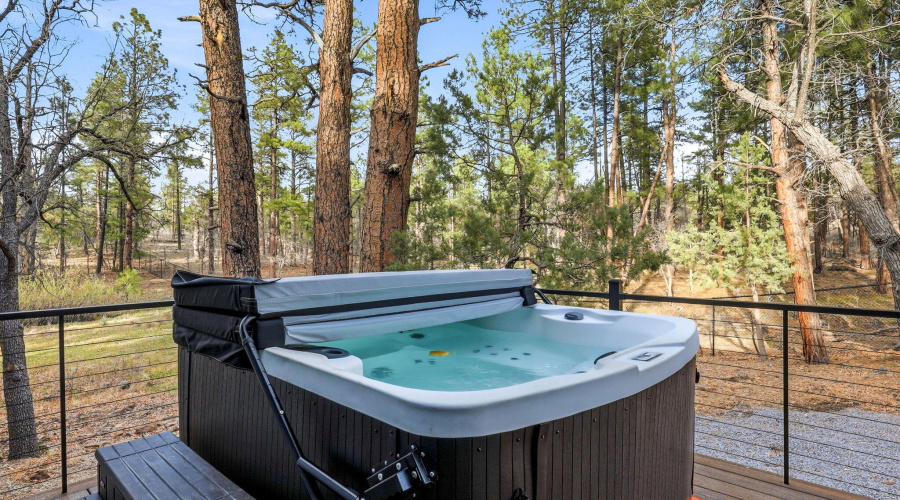 Spa on private deck off Primary Suite