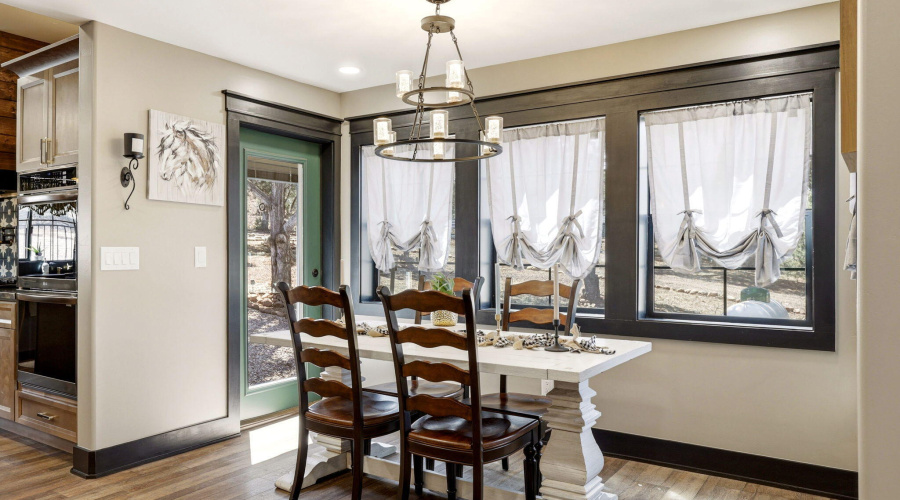 Dining Room with Door to Backyard