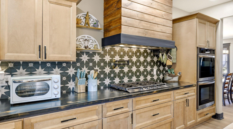 Kitchen with Double Ovens & Gas Cooktop