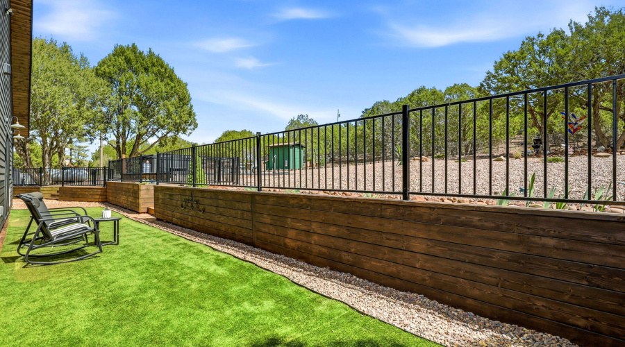 Backyard with View Fence