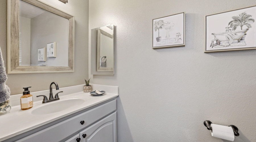 Half bath off the kitchen