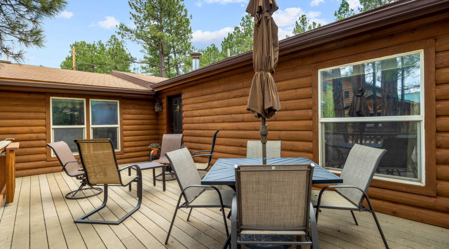 Large guest house deck
