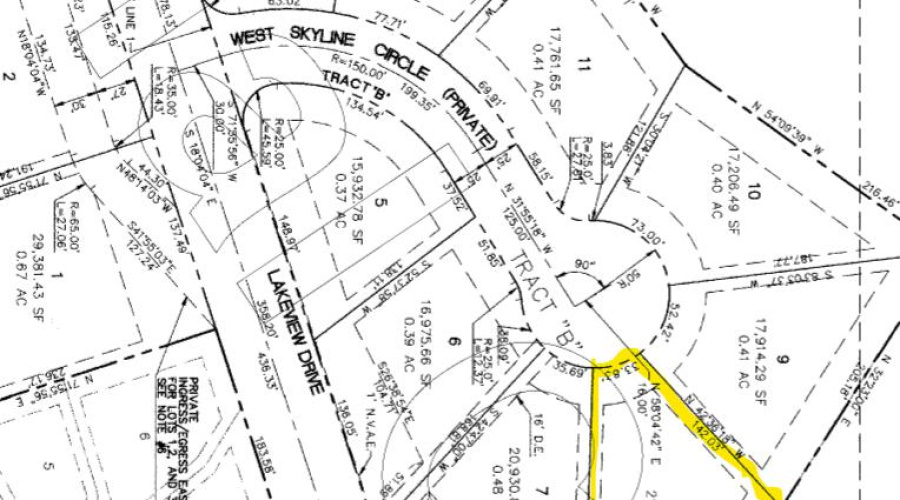 Highlighted Lot Line plat map