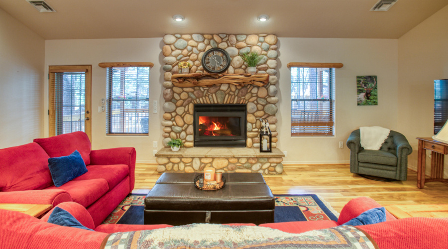 Fireplace On