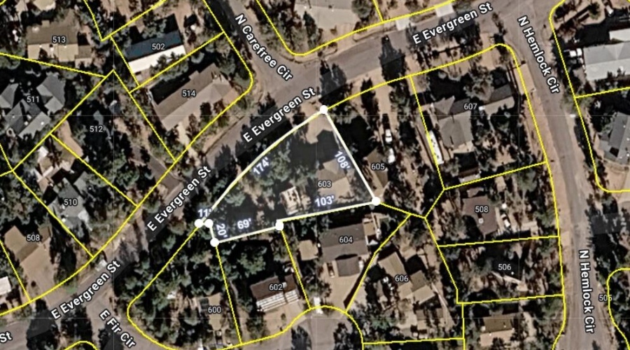 Aerial Lot lines