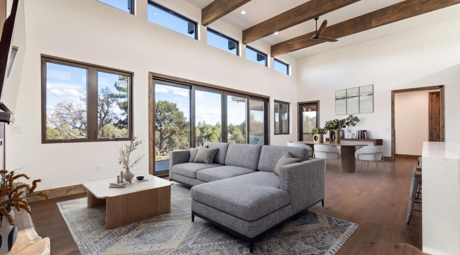 Sliding Doors and Exposed Beams