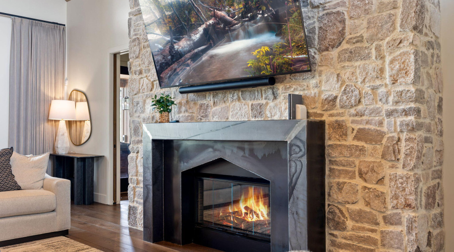Stunning fireplace