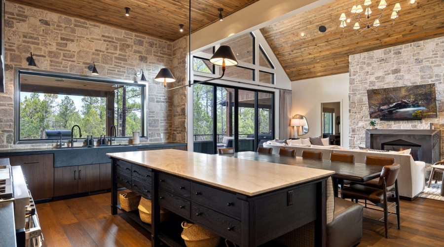 Kitchen toward Primary living room
