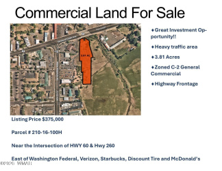 SEC Deuce of Clubs & Wht Mtn Rd, Show Low, Arizona 85901, ,Land,For Sale,Deuce of Clubs & Wht Mtn Rd,260670