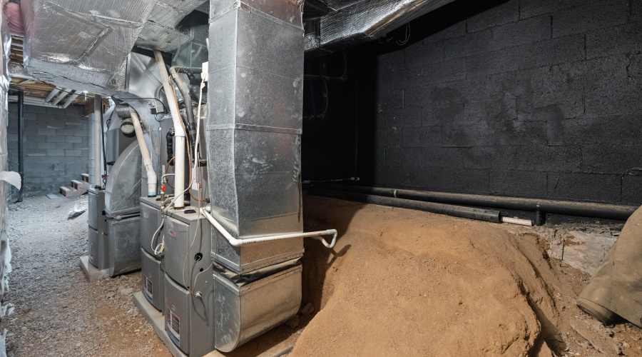 12 HVAC furnaces and ductwork