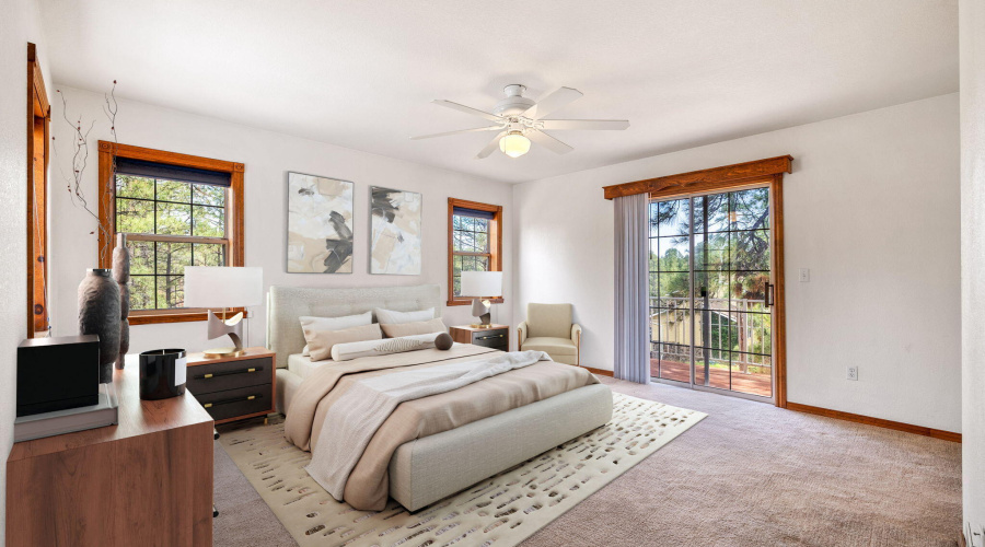 Virtually Staged Primary Suite