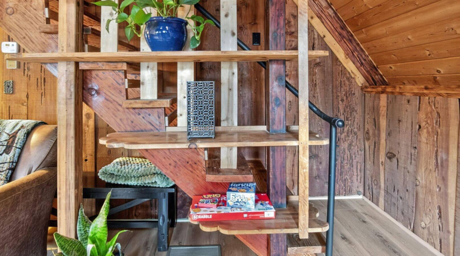 Stair shelves