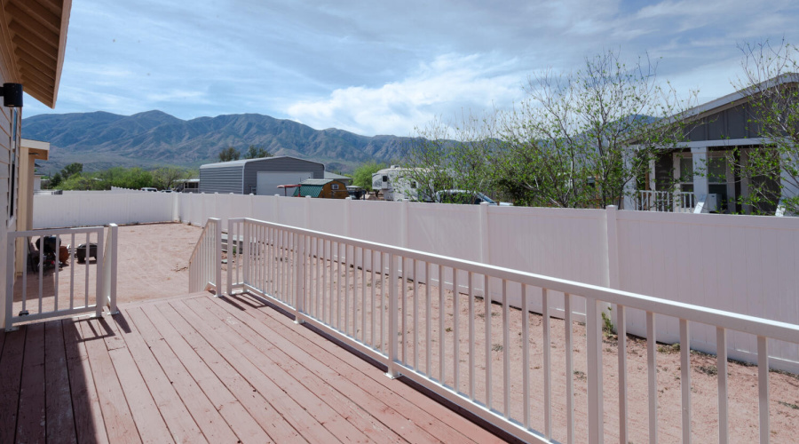 Back deck and yard