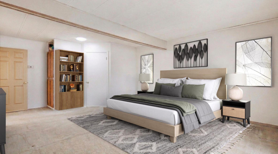 Virtually Staged Primary Bedroom