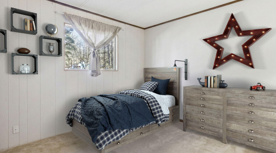 Virtually Staged Guest Bedroom