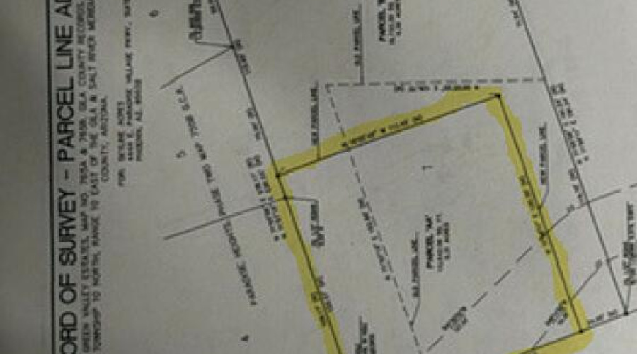 Highlighted Lot Line Adjustment