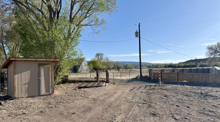 entrance and well shed