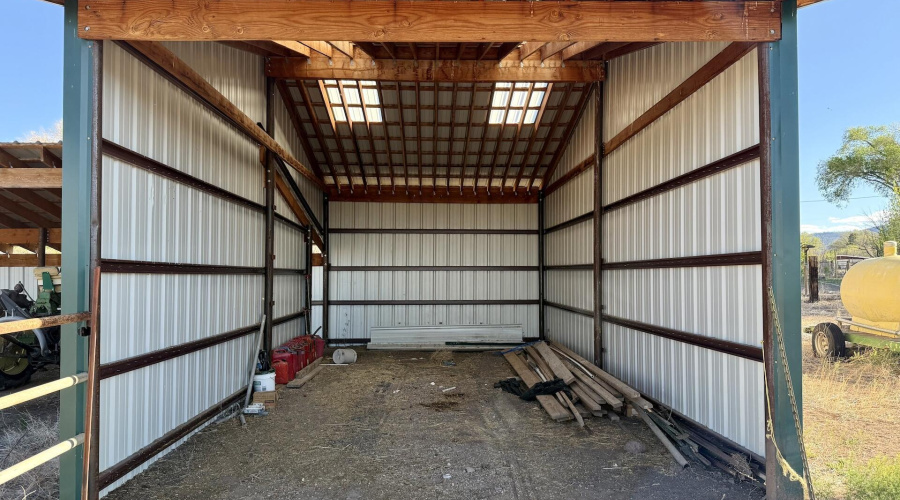 wider view of barn