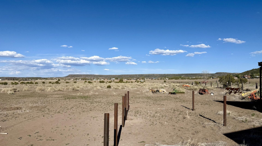 In front of corral