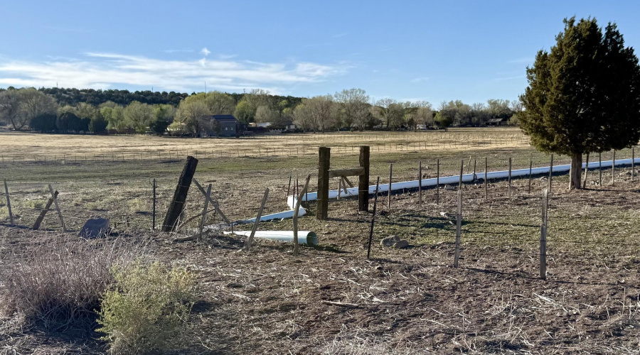 Northwest corner of property