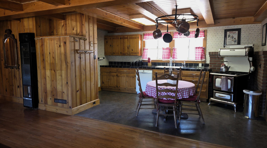 kitchen from fireplace