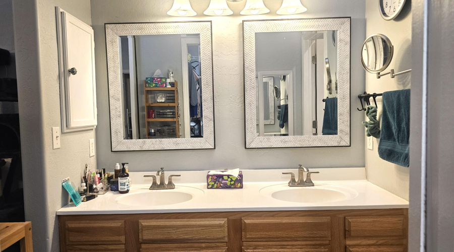 Double Sinks in Master Bathroom