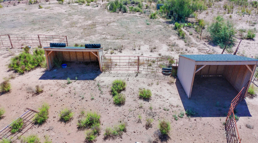 Pen and shelters